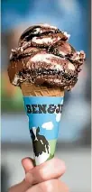  ??  ?? Ben & Jerry’s Wellington Airport store has gone cashless, and about 1 per cent of its prospectiv­e customers walk away as a result.