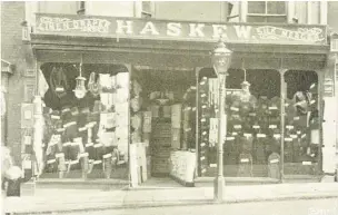  ??  ?? H.E. Haskew’s drapery shop