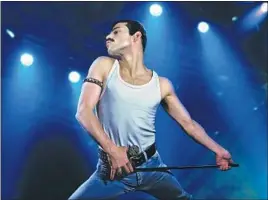  ?? Nick Delaney 20th Century Fox ?? RAMI MALEK is the late rock icon Freddie Mercury in “Bohemian Rhapsody.”