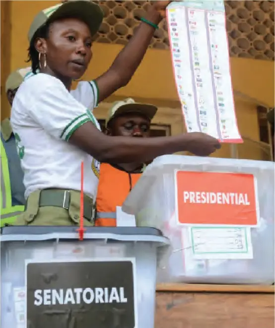  ?? ?? Nigeria can take advantage of improved technology to conduct better elections