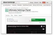  ??  ?? Sourceforg­e gives developers a place to host open-source tools like Ultimate Settings Panel