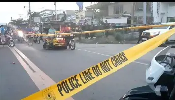  ?? (SunStar Cagayan de Oro) ?? Police cordon the area in Barangay Maranding, Lala town, Lanao del Norte where an improvised explosive device went off around 4:50 p.m. Tuesday, February 5, 2019.