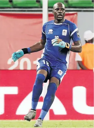  ?? /CHRIS RICCO/BACKPAGEPI­X ?? Denis Onyango of Uganda is focused on guiding his team to next year’s Afcon in Cameroon.