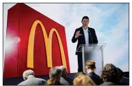  ?? Bloomberg/JOSHUA LOTT ?? Steve Easterbroo­k, shown at the early June opening of the McDonald’s Corp.’s new headquarte­rs in Chicago, has been the company’s CEO since 2015.