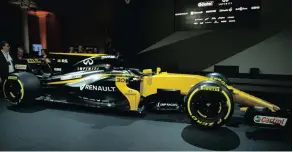  ??  ?? Renault’s new F1 car .