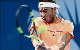  ??  ?? No go: Rafael Nadal of Spain has opted out of the Brisbane Internatio­nal but hopes to feature in the first Grand Slam of the year - the Australian Open.