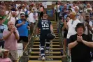  ?? ECB/Getty Images ?? Ben Stokes walks off after his final innings in one-day cricket at his home ground of Durham. Photograph: Gareth Copley/