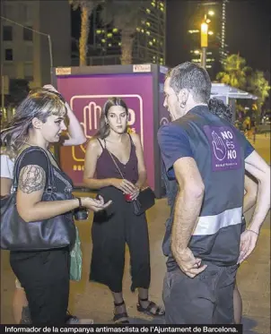  ?? JORDI COTRINA ?? Informador de la campanya antimascli­sta de l’Ajuntament de Barcelona.