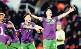  ?? Picture: Rogan Thomson/JMP ?? Callum O’Dowda, right, celebrates scoring for Bristol City at Stoke City on New Year’s Day this season