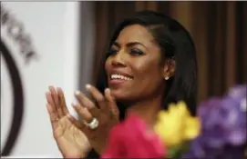  ?? RICHARD DREW — THE ASSOCIATED PRESS FILE ?? In this file photo, Omarosa Manigault appears at the Women’s Power Luncheon of the 2017 National Action Network convention, in New York.