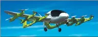  ?? ZEPHYR AIRWORKS VIA AFP ?? A “Cora” electric powered air taxi in flight. The self-piloted flying devices are being tested in New Zealand on Tuesday as part of a project backed by Google co-founder Larry Page that supporters say will revolution­ize personal transport.