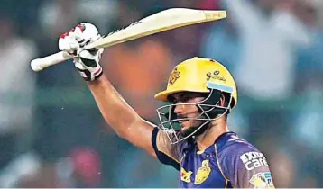  ?? PIC/PTI ?? KKR batsman Manish Pandey celebrates his fifty during the match against Delhi Daredevils in New Delhi on Monday