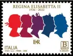  ?? ?? L’omaggio alla regina Il francoboll­o con il profilo di Elisabetta II in cinque epoche diverse, emesso in 500 mila esemplari il 12 settembre 2023