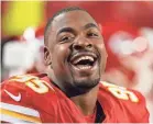  ?? JAY BIGGERSTAF­F/USA TODAY SPORTS ?? Chiefs defensive tackle Chris Jones had topped the list of NFL pending free agents before agreeing to a new deal.