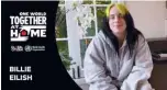  ??  ?? In this screengrab, Billie Eilish performs during “One World: Together At Home”.