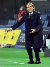  ?? (Ansa) ?? Motivatore Roberto Mancini, 56 anni: con lui l’Italia non perde da due anni ed è 10ª nel ranking Fifa