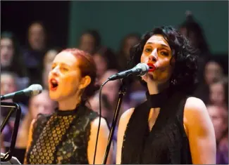  ??  ?? Melanie Quinn and Frances Howard on stage.