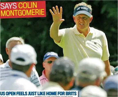  ??  ?? Fighting talk: Montgomeri­e had an infamous spat with a heckler at the US Open in 1997