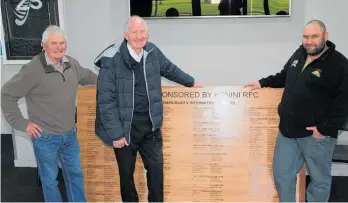  ??  ?? Ross Algie was a Konini Rugby Club member for ten years in the 60s along with Tony Fouhy (1963-67), who toured with the Bush team. Clinton Worthingto­n (right) is president of Bush Rugby and has played for Bush Colts at Rugby Park. He has coached and played over the last five years.