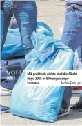  ?? Archiv-Foto: ps ?? Mit praktisch nichts sind die Flüchtling­e 2015 in Ellwangen angekommen.