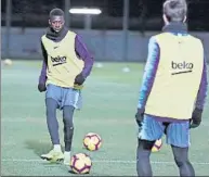  ?? FOTO: FCB ?? Dembélé se ejercitó también mañana y tarde