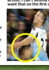  ?? SKY ?? Foolish: Taylor clouts Aguero and earns his red card