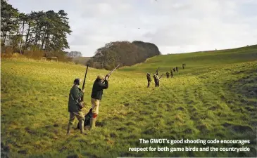  ??  ?? The GWCT’s good shooting code encourages respect for both game birds and the countrysid­e