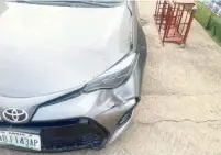  ?? ?? The damaged Toyota vehicle