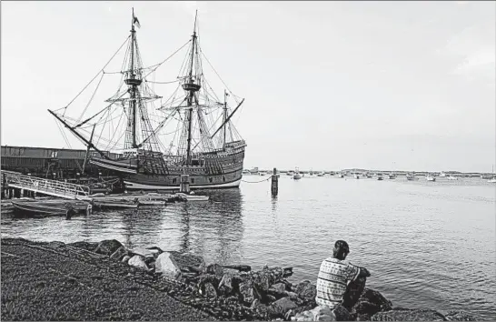  ?? DAVID GOLDMAN/AP ?? The Mayflower II, a replica of the original Mayflower that brought the Pilgrims to America in 1620, is docked last month in Plymouth, Mass., after undergoing extensive renovation­s.