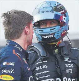  ?? Foto: getty ?? Verstappen pidió explicacio­nes a george tras la cita al sprint