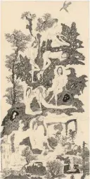  ??  ?? 慾望山水：枯木逢春II水墨、紙本136.2 x 68.1cm 2000