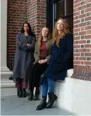  ?? Harvard graduate students Amulya Mandava, Lilia Kilburn and Margaret Czerwiensk­i. Photograph: Lena Warnke Photograph­y/Reuters ??