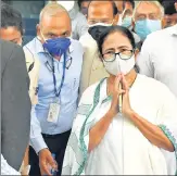  ?? PTI ?? West Bengal chief minister Mamata Banerjee arrives in New Delhi on Monday.