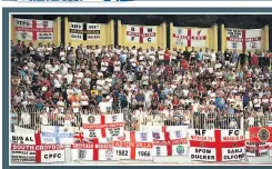  ??  ?? NOT IMPRESSED England fans in Malta were unhappy with the performanc­e