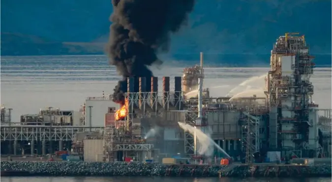  ?? FOTO: BJARNE HALVORSEN ?? I slutten av september begynte det å brenne på Equinors gassanlegg på Melkøya utenfor Hammerfest. Saken granskes av Equinor, Petroleums­tilsynet og politiet.