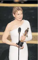  ??  ?? Renée Zellweger. Mejor actriz.