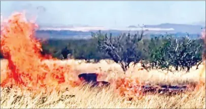  ?? HO / US FOREST SERVICE/AFP ?? These still images taken from a video provided by the US Forest Service show the moment a gender reveal party sparked a wildfire in Green Valley, Arizona, in April 2017.