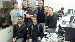  ?? (foto Errebi) ?? I buoni Cybervigil­antes la squadra di Ca’ Foscari del professor Focardi