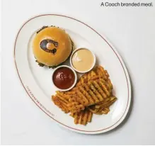  ?? ?? A Coach branded meal.