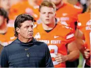  ?? [PHOTO BY SARAH PHIPPS, THE OKLAHOMAN] ?? Oklahoma State coach Mike Gundy expects to sign 20-22 players during the early signing period, which opens Wednesday.