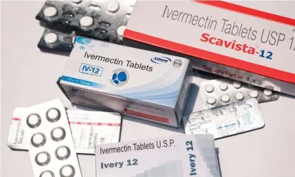  ??  ?? Ivermectin has been touted worldwide. But in July, a major study that supported the medication as a Covid treatment was withdrawn over ethical concerns. Photograph: Soumyabrat­a Roy/NurPhoto/REX/Shuttersto­ck