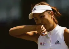  ?? Tim Ireland / Associated Press 2018 ?? Peng Shuai, a three-time Olympian and one of China’s biggest tennis stars, has not officially been heard from since Nov. 2.