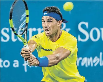  ??  ?? Rafa Nadal, en su estreno en Cincinnati. El jugador español dijo haberlo pasado mal tras la derrota en Canadá la semana anterior