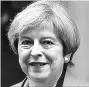  ??  ?? THERESA MAY UK Prime Minister