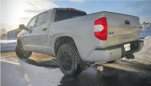  ?? DEREK McNAUGHTON / DRIVING. CA ?? Driving.ca’s Derek McNaughton likes its driveabili­ty, but has a laundry list of complaints about the Toyota Tundra.