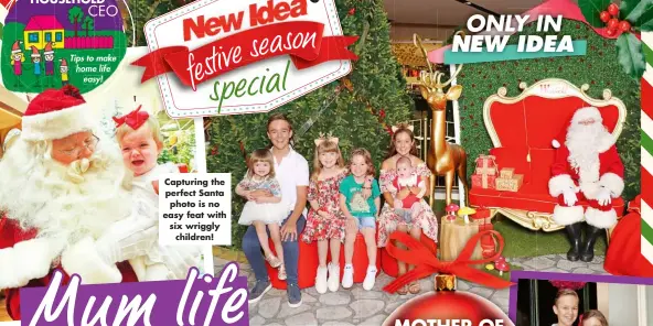  ?? ?? Capturing the perfect Santa photo is no easy feat with six wriggly children!
