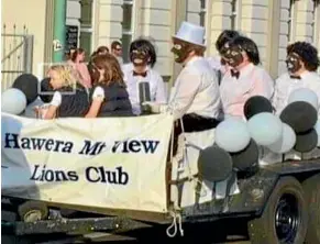  ??  ?? The Ha¯wera Lions Club has apologised for the theme of its float for Friday’s A&amp;P parade, saying it had learnt a big lesson.