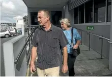  ?? CHRIS MCKEEN/ STUFF ?? Company directors David and Frances Webster leaving Whangarei District Court yesterday.