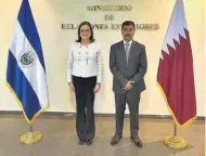  ?? ?? Visita El Secretario General de la Cancillerí­a de Qatar, Ahmed bin Hassan Al Hammadi, estuvo por dos días en El Salvador.