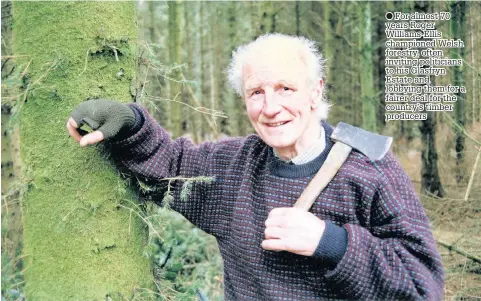  ??  ?? ● For almost 70 years Roger Williams-Ellis championed Welsh forestry, often inviting politician­s to his Glasfryn Estate and lobbying them for a fairer deal for the country’s timber producers